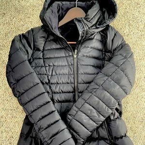 Lululemon navy zip up down jacket
